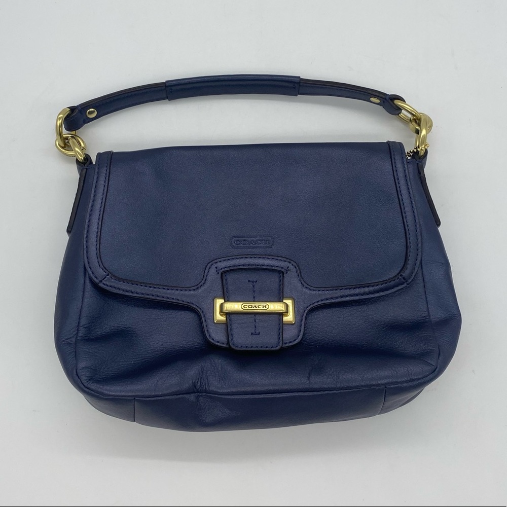 Coach purple leather bag.